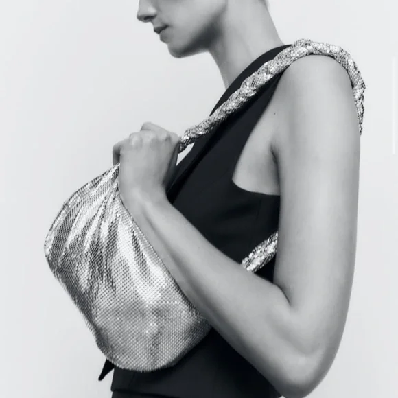 Zara sparkly shoulder bag - Picture 3 of 10